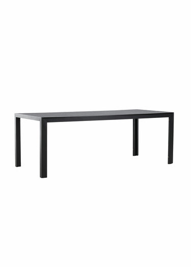 Table outdoor rectangle aluminium, 205cm Noir