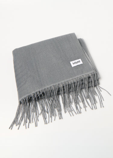 Echarpe à franges bicolore Gris
