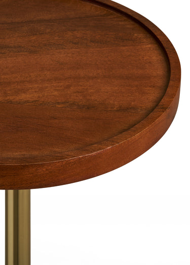 Table d'appoint métal et bois SIRONE Naturel / Noir