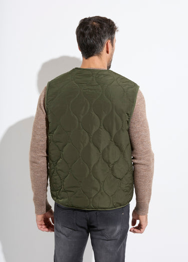Veste sans manches casual réversible Beige/Kaki