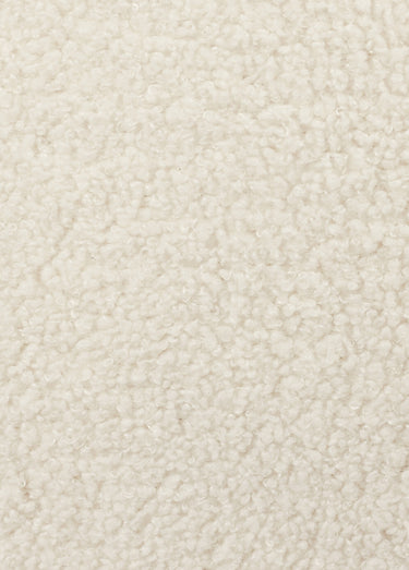 Fauteuil bas confort en bouclette Blanc