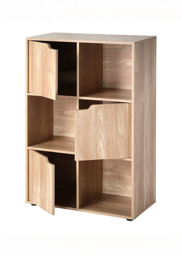 MODU Meuble rangement 6 cases + 3 portes Marron