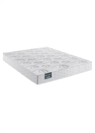 Ensemble Matelas latex + Sommier tapissier Beige/Blanc