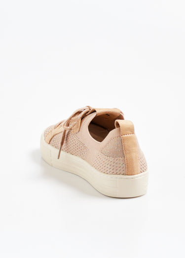 Baskets en maille ajourée avec lacets Rose