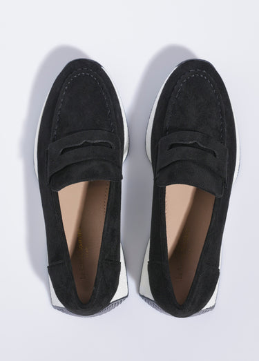 Mocassins semelle compensée contrastante Noir