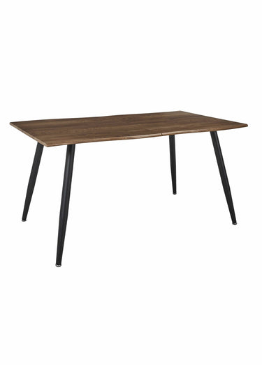 Table extensible avec bords irréguliers Marron/Noir