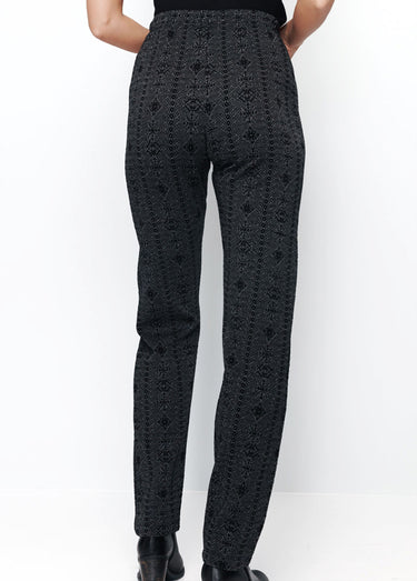 Legging taille élastiquée jersey extensible Anthracite/Noir
