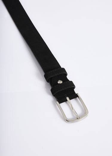 Ceinture en suédine avec boucle métal Noir