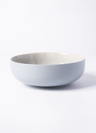 Set 6 bols grès émaillé, moyen Bleu / Gris