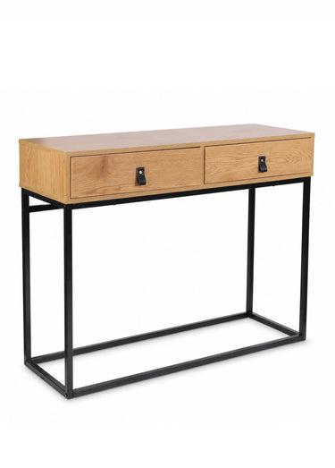 Console en bois clair et métal ABBOTT Naturel / Noir