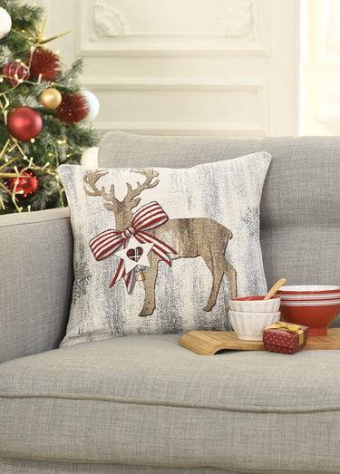 Housse de coussin jacquard de Noël Jacquard