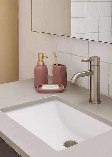 Set salle de bain 3 pièces en céramique Rose