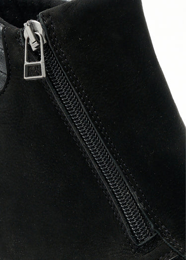 Boots cuir nubuck côtés extensibles Noir