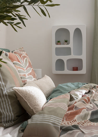 Meuble de rangement mural 5 niches Blanc