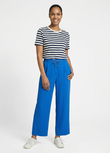 Pantalon large élastiqué, Essentiel Bleu Vif