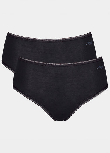 Culottes maxi taille haute, Go Organic Noir Lot2