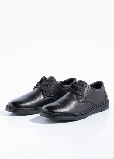 Derbys à lacets casual chic simili cuir Noir