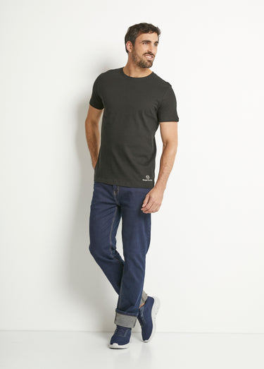 T-shirt col rond manches courtes Noir Lot 2