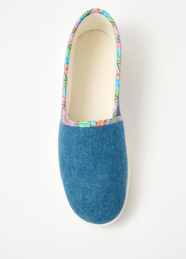 Espadrilles en jean largeur confort Denim Brut
