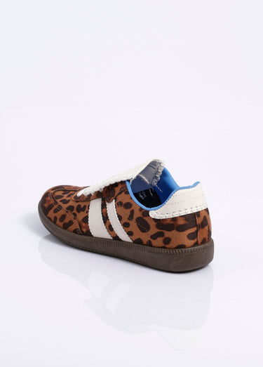 Sneakers avec languette inspiration rétro Leopard