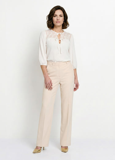 Pantalon fluide large Beige