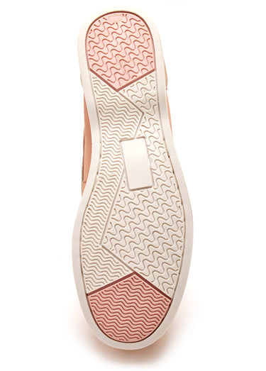 Chaussures bateau cuir largeur confort Rose