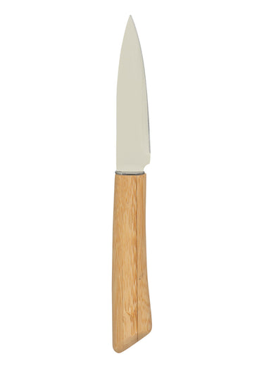 Bloc 4 couteaux + ciseaux, inox / bambou Creme