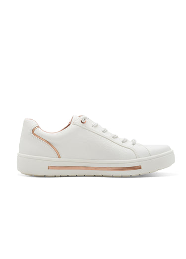 Baskets avec lacets élastiqués et zips Blanc