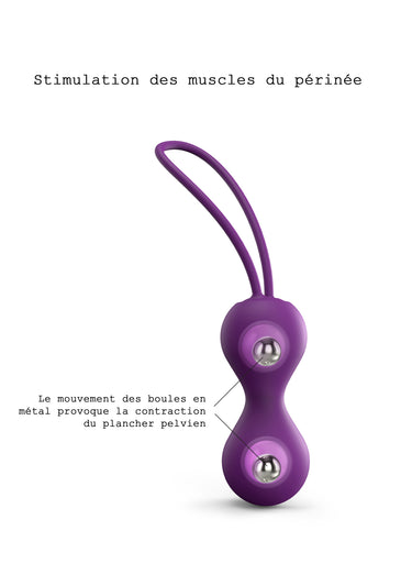 Boules de geisha en silicone JOIA Violet