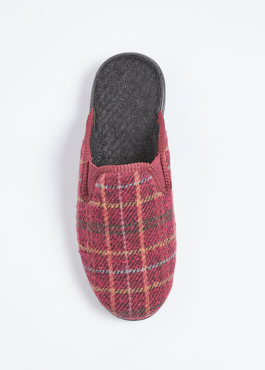 Chaussons mules largeur confort élastiqués Bordeaux