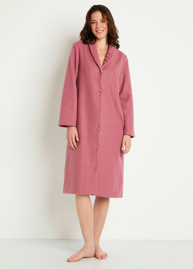 Peignoir robe de chambre polaire uni Bois De Rose