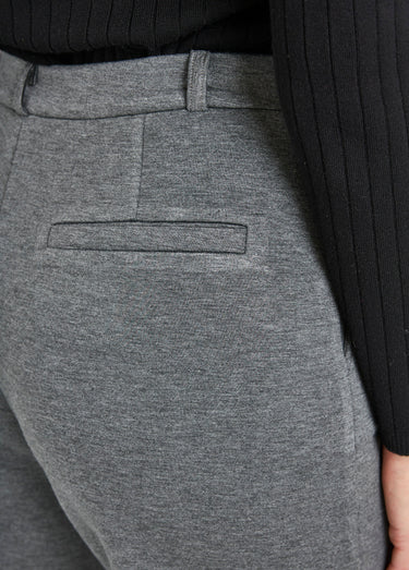 Pantalon structuré de ville maille milano unie Gris Anthracite