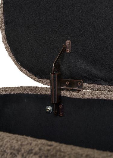 Banc de rangement avec pieds bois de pin Marron