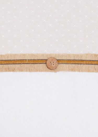 Coussin pour tête de lit, thème naturel Ecru