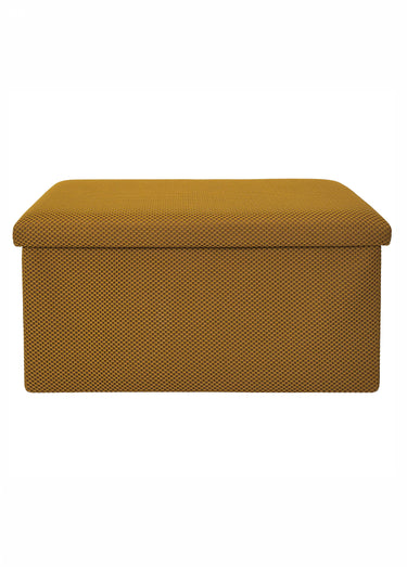Banc coffre pliable design en mesh ATOME Jaune