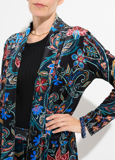 Veste en velours, imprimé cachemire Noir Imprime