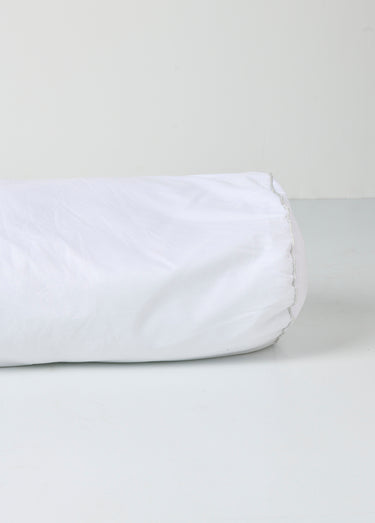 Traversin synthétique enveloppe pur coton Blanc