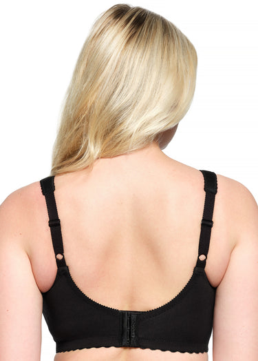 Soutien-gorge MagicLift Grand Maintien Coton Sans Armatures Spécial Grandes Tailles n°1001 Noir
