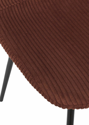 Chaises velours cotelé et pieds métal 1V Terra