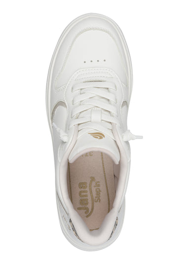 Baskets tendance avec détails léopard Blanc
