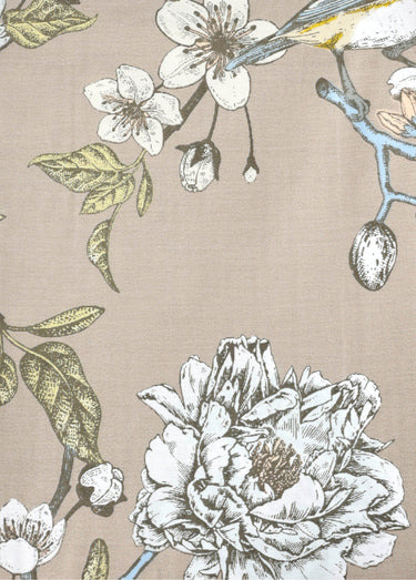 Parure de lit 3 pièces percale avec housse de couette, romance Imprime Beige