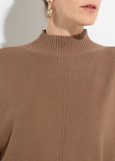 Ensemble en maille tunique + pantalon Camel