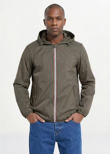 Parka courte déperlante tendance Kaki
