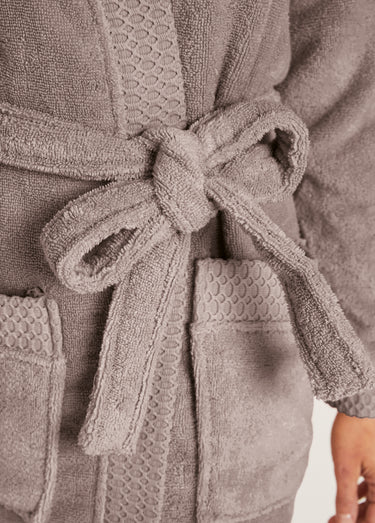 Peignoir éponge pur coton forme kimono Vison