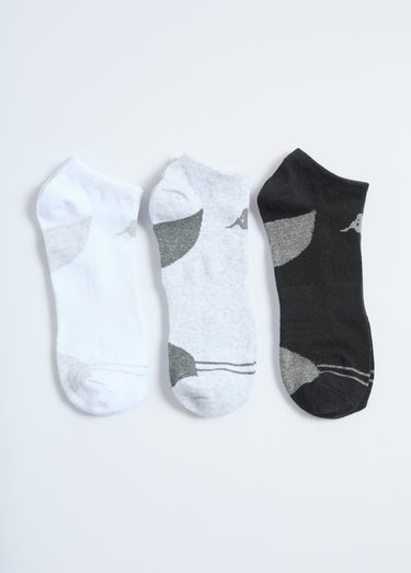 Lot de 3 Socquettes avec logo, assorti Assortis Gris