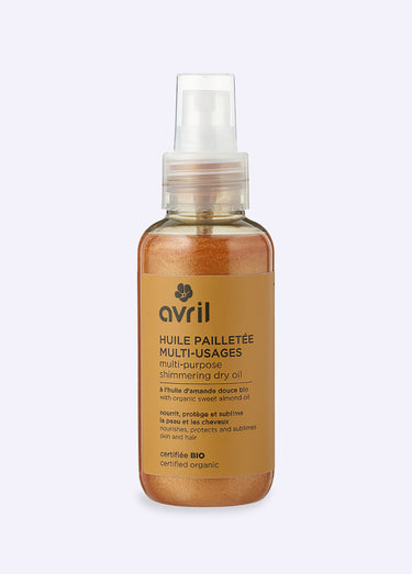 Huile pailletée BIO multi-usages Blanc
