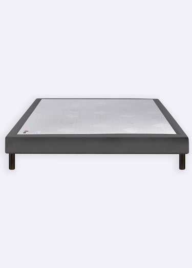 Ensemble Matelas ferme à ressorts + Sommier tapissier 16cm Gris