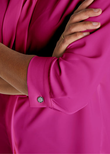 Tunique boutonnée avec lavallière Cassis