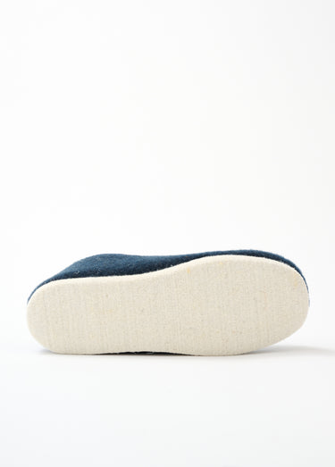 Chaussons mixtes largeur confort semelle feutre Uni Marine