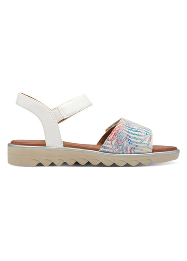 Sandales confortables semelle compensée Blanc